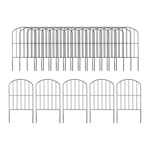 Colaxi 20Pcs Garden Fence Panels Barrier Fences Iron Easy to Use Accessories Garden Fencing for Door Restaurant Landscape Lawn Patio