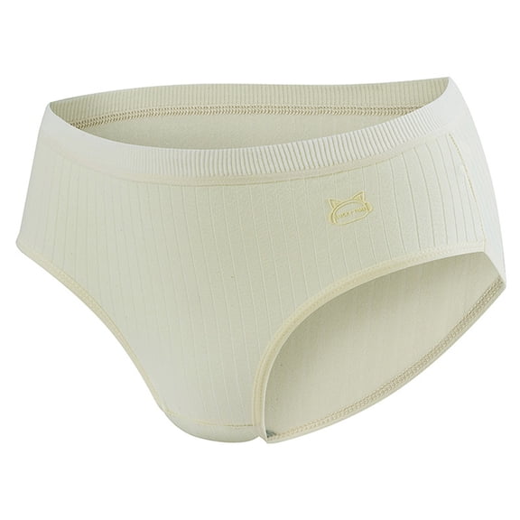 HOMBOM Briefs Underwear for Women Full Coverage Seamless Beige Stretch Cotton Ladies Panties L