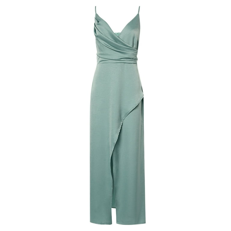 Atogsazn Wedding Guest Dresses for Women Sleeveless Solid V-Neck Long Party Dresses Formal Dress for Women Mint Green S - Walmart.com Atogsazn Wedding Guest Dresses for Women Sleeveless Solid V-Neck Long Party Dresses Formal Dress for Women Mint Green S - Walmart.com