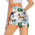 thumbnail image 3 of Goofa Back To School A Printed Women 2 in 1 Running Shorts,Quick Dry Athletic Workout Shorts,High Waisted Athletic Shorts with Liner Pockets-XX-Large, 3 of 9