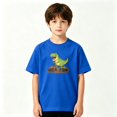 thumbnail image 2 of TRex Dinosaur Monster Truck Boys Graphic Tees Kids T-Shirt 100% Cotton Short Sleeve Tops Ages 4-13Y, 2 of 5