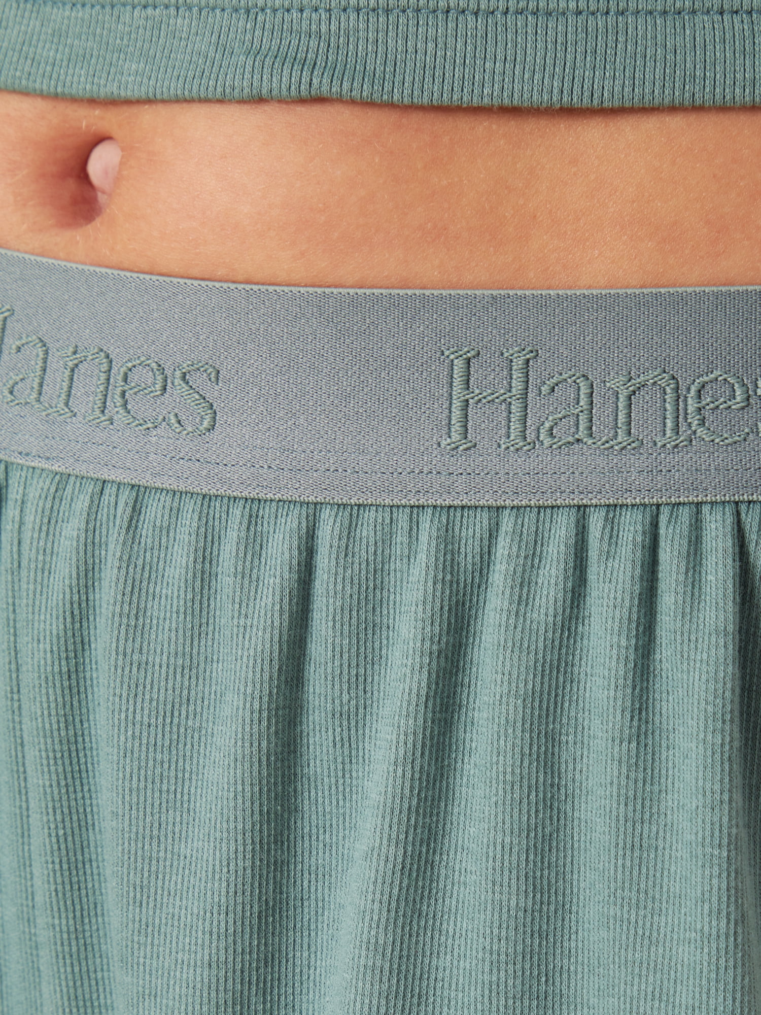 Hanes Originals Women's SuperSoft Comfywear Rib Sleep Shorts, Sizes S to 2X