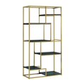 thumbnail image 1 of Bowery Hill Modern Metal 6-Shelf Bookcase in Champagne, 1 of 10