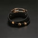 thumbnail image 3 of Pulsera de PU de múltiples capas para mujer con decoración de corazón con pasador de aleación (negro), 3 of 3