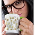 thumbnail image 2 of 3dRose, Tribal Arrows Pattern Gold and White, 15oz Two-Tone Green Mug, 2 of 7