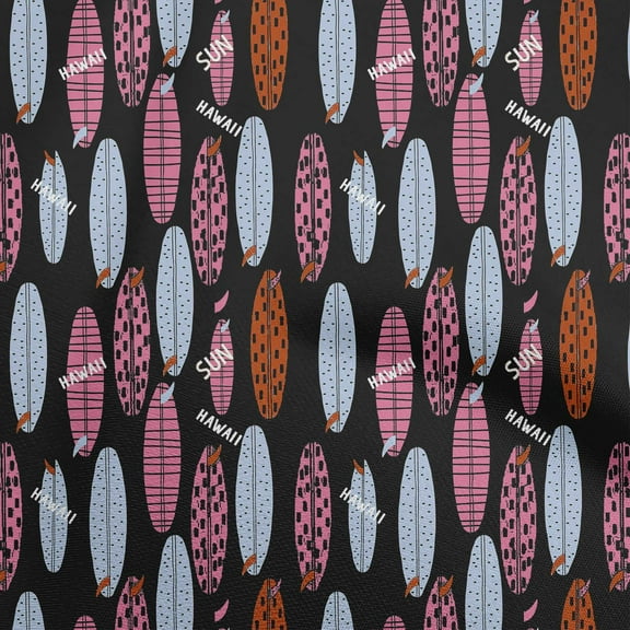 oneOone Polyester Spandex Light Blue Fabric Beach Hawai Sewing Material Print Fabric By The Yard 56 Inch Wide