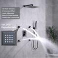 thumbnail image 4 of Rain Shower System with 4 Body Shower Spray Jets & Wall Mount 12'' Rainfall Shower & Hand Shower, Matte Black Overhead Full Body Shower Faucet with Jets & Valve, 4 of 8