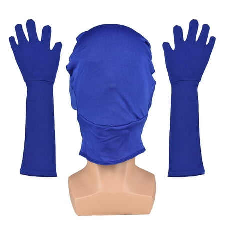 Image of OWSOO Blue Chroma Key Gloves Chromakey Hood Glove Invisible Effects Background Chroma Keying Blue Gloves for Blue Screen Photography Photo Video