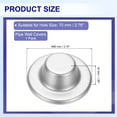 thumbnail image 2 of Uxcell Pipe Wall Covers, ABS Self-Adhesive Reserved Wall Hole Plugs Round Shower Pipe Caps for Bathroom Kitchen Silver, 2 of 7