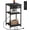 Black, variant on Side Table with Charging Station and USB Ports, Small End Tables for Small Spaces, 3-Tier Nightstand with Adjustable Shelf, Bedside Tables, Living Room, Bedroom, Brown