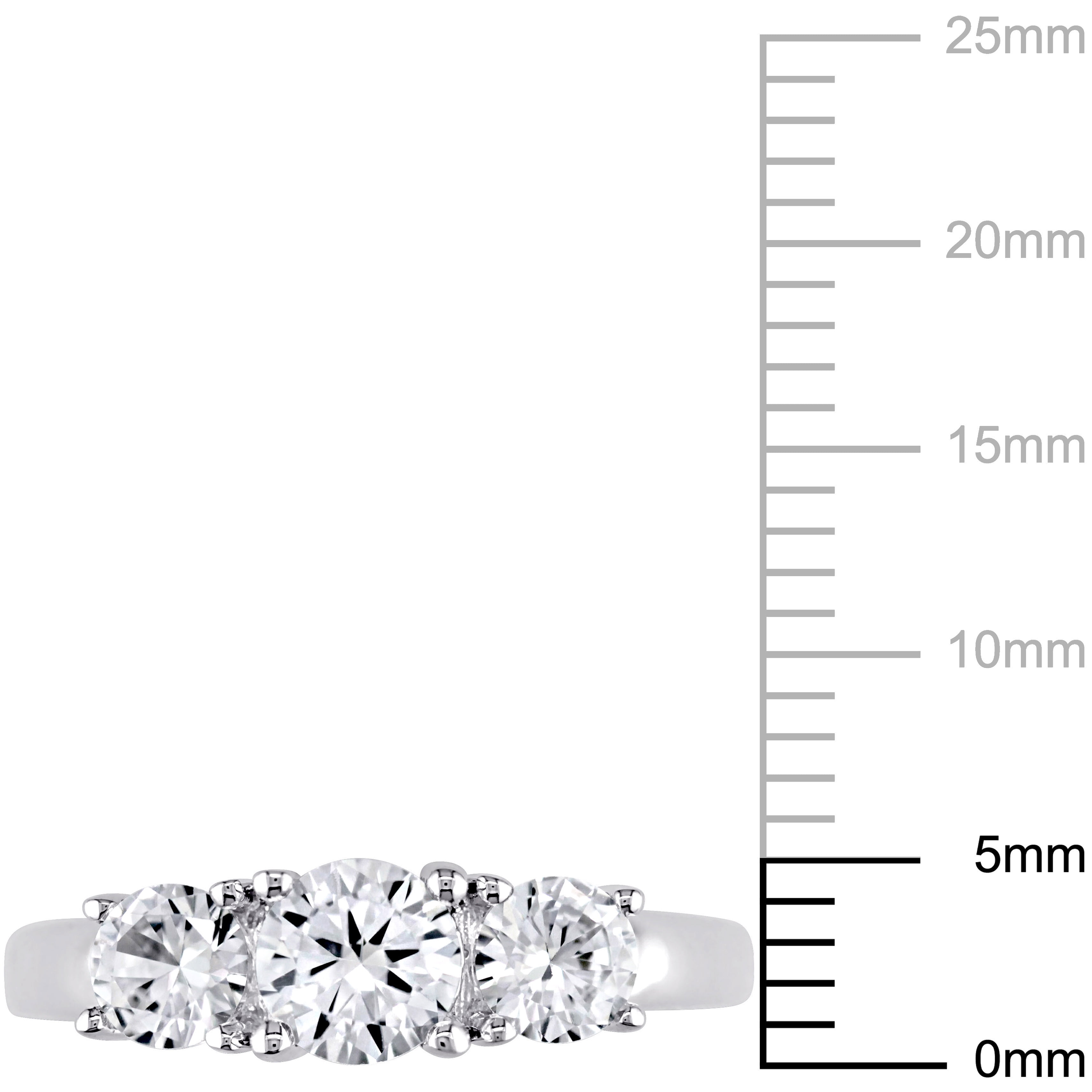 Everly Women's Created Sapphire 10K White Gold Engagement Ring
