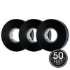 PowerGear Electrical Tape, 3 Pack, 50 Ft Long Roll, 3/4 Inch Wide, Indoor Use Only, UL Listed,, Black, 18162
