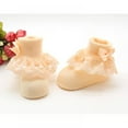 thumbnail image 3 of Baby Toddlers Girls White Cotton Princess Style Ruffles Lace Top Frilly Mesh Socks with Bowknot, 3 of 6
