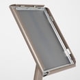 thumbnail image 7 of M&T Displays Curved Menu Board, 8.5x11 Inch Pedestal Sign Holder with 8.5x11 Inch Brochure Holder Earth Color Floor Standing Aluminum Front Loading Easy Open Poster Message Advertisement Post, 7 of 7