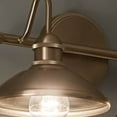 thumbnail image 2 of 45944CPZ Kichler Lighting Clyde - 2 Light Bath Vanity Approved for Damp Locations - with Vintage Industrial inspirations - 7.25 inches tall by 16.75, 2 of 12