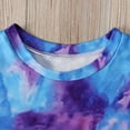 thumbnail image 6 of Herrnalise Summer Girls Short-sleeved Color Tie-dye Pattern Round Neck T-shirt Tops For Kid, 6 of 9