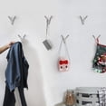 thumbnail image 5 of 6 ganchos de pared dobles, minimalistas, resistentes, de aleación de zinc, para entrada, dormitorio, baño, ganchos multiusos, tornillos incluidos, níquel JM, 5 of 5