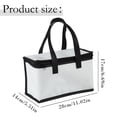 thumbnail image 4 of olkpmnmk Collapsible Portable Handheld Insulated Lunch Cooler Bag, Dual-Use Thermal Cooler & Warmer Tote with Smooth Zipper Top, Reusable Grocery Bags for Office, Picnic, Camping & Grocery Shopping, 4 of 9