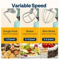 thumbnail image 4 of SPECSTAR 9 in 1 Multifunctional Stand Mixer with Fermentation, 6 Speed 7.5 Quart Kitchen Electric Food Mixer with Timer, Meat Grinder, Juice Blender, Vegetable Slicer, Pasta and Cookie Maker, Blue, 4 of 9