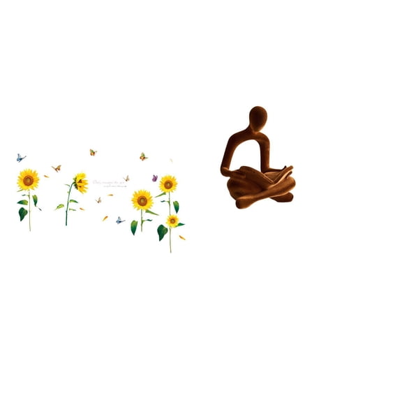 Dualoai Creative Wall Art and Abstract Thinker Statue Decorations for Home Living Room Dining Room Office Bar Wedding Versatile Collection