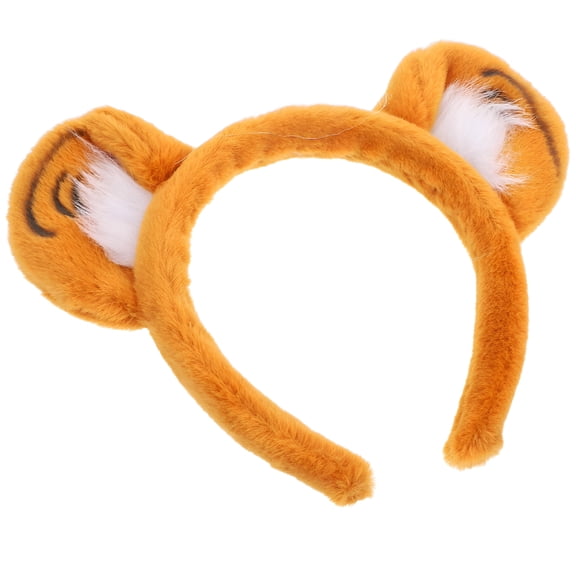 TUWAFE 1Pack Tiger Headband For Animal Ear Shape Plush Material Cute Accessory