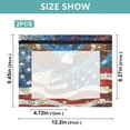 thumbnail image 3 of Wobogo American Flag Bald Eagle A4 Size Clear Polyester File Pocket Set of 2 Zipper Home Work Office Organizer, 3 of 7