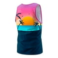 thumbnail image 4 of Outfmvch tank top for men Summer Printed Fashion Casual Sports Beach Sleeveless Tank womens tops Navy, 4 of 5