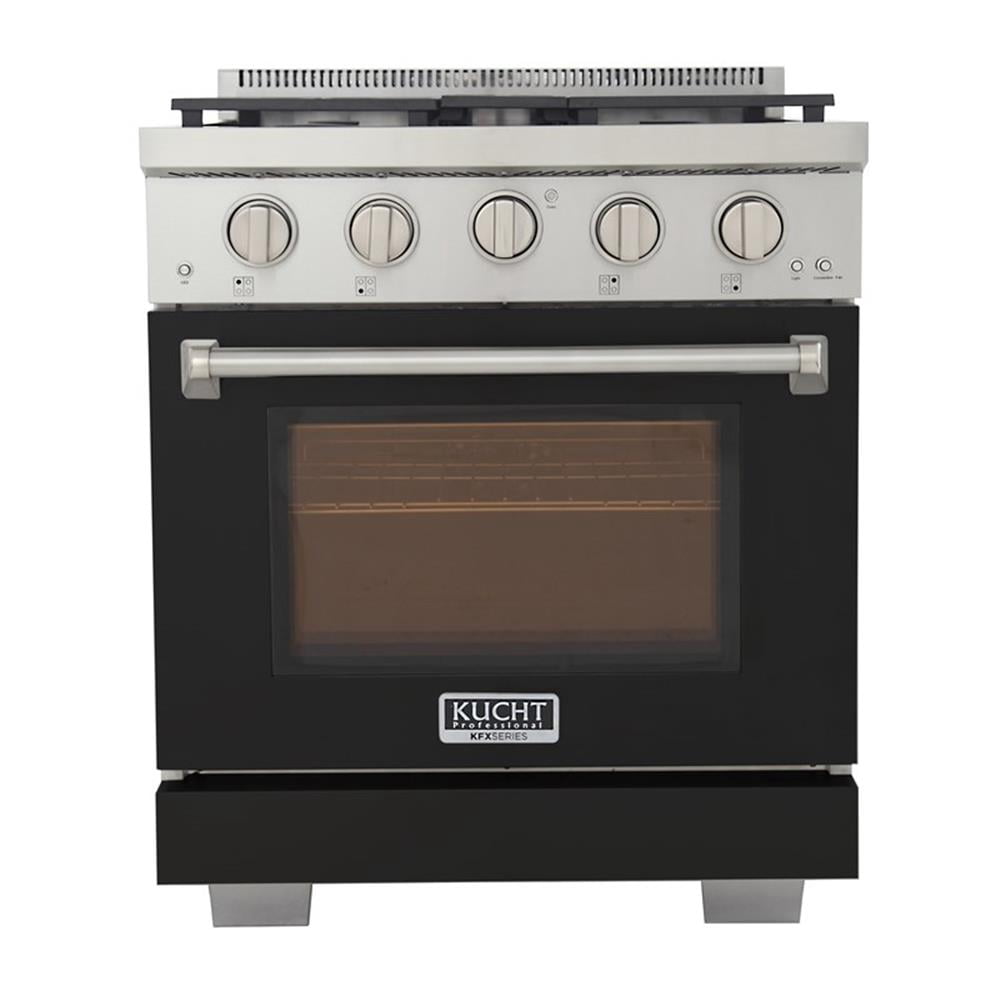 Pemberly Row 30" Propane Gas Range in Black with True Simmer Burners