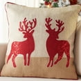 thumbnail image 5 of SAFAVIEH Holiday Reindeer Pillow, 20" x 20", Natural, 5 of 6