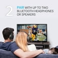 thumbnail image 3 of MEE audio Transmisor de audio Inalámbrico DualStream S1 Bluetooth para 2 Auriculares con Tecnología aptX de Baja Latencia; Conector de 3,5 Mm, Auxiliar, RCA O Conectividad Optica para TV (Negro), 3 of 8