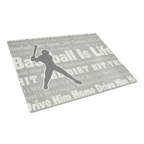Caroline's Treasures Baseball is Life Glass Cutting Board Large Size