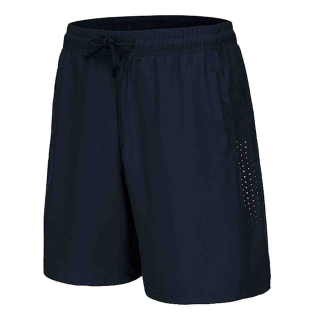 Shorts Men Unisex Ice Silk Quick Drying Stretch Solid Color Summer Sports Shorts Shorts Men Athletic Blue M