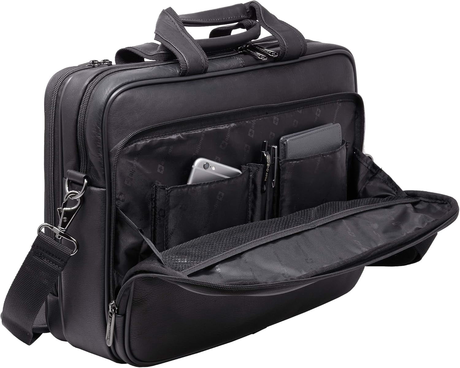 Messenger Bag Colombian Leather 15.6 Laptop Briefcase Portfolio TSA Approved Carry On