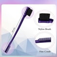 thumbnail image 2 of Lsupdaol 3 Pcs Slick Back Hair Brush Set Bristle Brush Edge Control Teasing Comb for Women Black Hair(Purple), 2 of 6