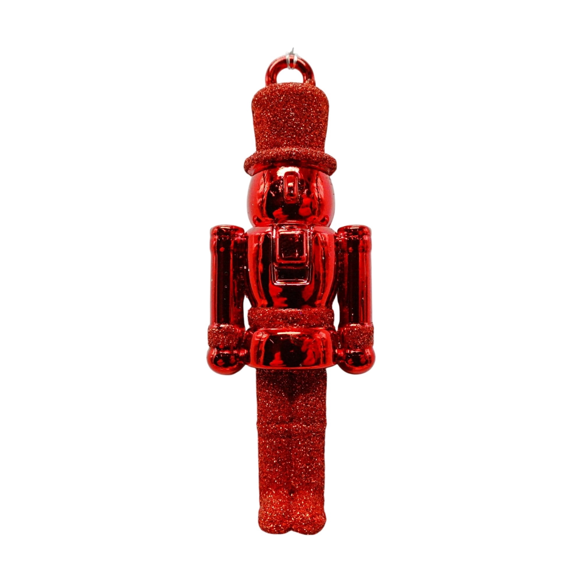 4-Count Red and Green Metallic and Glitter Nutcracker Mini Christmas Ornaments, 2.5", by Holiday Time