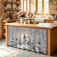thumbnail image 6 of Grey Christmas Cabinet Curtain 32"Wx55"L, Dustproof Pantry Door Curtain with Self Adhesive Tape, Snowman Winter Snowflake Xmas Tree Tall Storage Cover Privacy Drape for Bathroom Kitchen Laundry Room, 6 of 9
