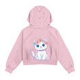 thumbnail image 5 of Xoenoiee Car Daisy Flower Print Girls Half Zip Up Sweatshirt Long Sleeve Pullover Cropped Hoodie Fall Trendy Back to School Fall Clothes, 13-14 Years, 5 of 7