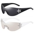 thumbnail image 1 of Gafas de sol Eiuizah Y2K estilo escudo envolvente unisex, 1 of 6