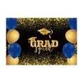 thumbnail image 1 of Graduation Party Backdrop Banner, Polyester Photo Background Cloth with “Happy Graduation” Design, Reusable Waterproof Poster for School, Classroom, Ceremony, and Group Photo Decoration, 1 of 1