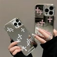 thumbnail image 2 of Compatible with iPhone Case,Luxury Makeup Mirror Cross Full Body Protection Soft Shockproof Cover Phone Case (White,iPhone 12), 2 of 6
