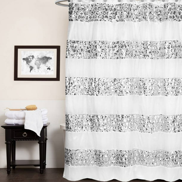 Popular Bath Sinatra White Collection 70 X 72 Bathroom Shower Curtain Com Popular Bath Sinatra White Collection, Sinatra Shower Curtain