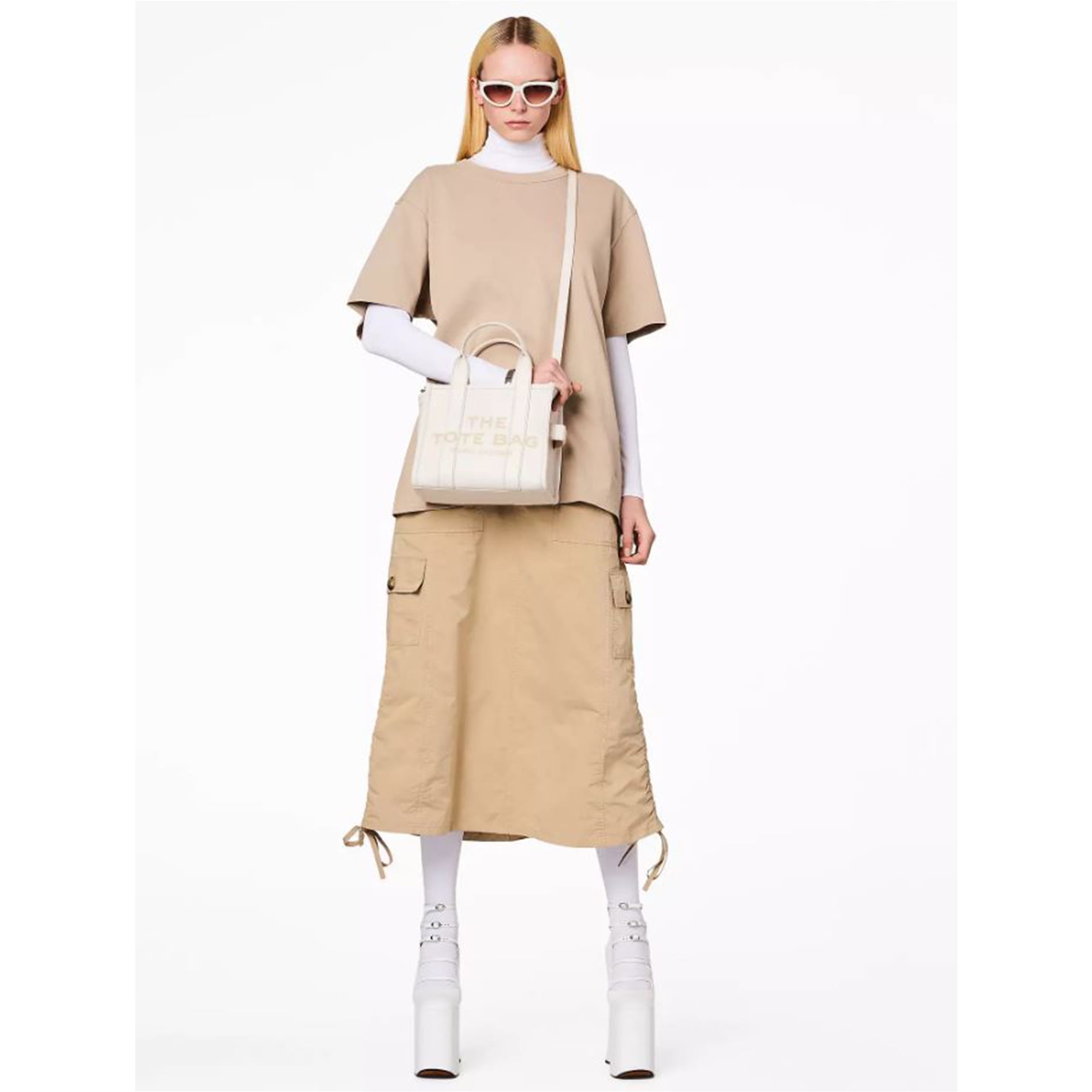 Marc Jacobs Womens The Small Tote Cotton/Silver H009L01SP21 Marc Jacobs Womens The Small Tote Cotton/Silver H009L01SP21