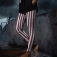 thumbnail image 6 of FAWUUDO Womens Printed Leggings Digital Print Footless Stretchy Tights Pink, 6 of 9