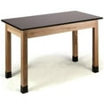 thumbnail image 2 of NPS 24x60" Modern Ash Wood Science Lab Table with Phenolic Top in Black, 2 of 2