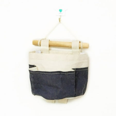 Single Storage Bag Stripe Single pocket hanging bag Holder Storage basket Rack makeup Cosmetic organizer box ()