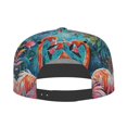 thumbnail image 5 of Flat Bill Trucker Hats for Women Men - Romantic Flamingo Pair Adjustable Flat Baseball Cap Snapback Hats Dad Hats for Men, 5 of 7