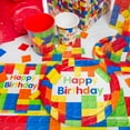 thumbnail image 3 of Building Blocks Paper Dessert Plates, 7in, 8ct, 3 of 3