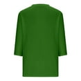 thumbnail image 6 of Summer Spring Tops for Women Fashion St. Patrick's Day Printed 3/4 Sleeve Tops V-Neck Tops Blouse Casual Blouse Green XXXXL, 6 of 6