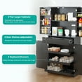 thumbnail image 6 of 72" Fluted Kitchen Pantry Cabinet with 3 Keyboard Drawers & 6 Door Shelves Adjustable, Freestanding Cupboard Storage Cabinet for for Diningroom, Office, 6 of 9