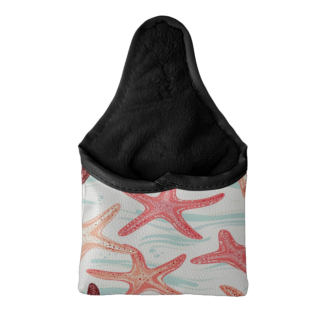 Golf Mallet Putter Cover Premium Leather Waterproof Golf Putter Head Cover with Magnetic Closure Waves And Stars